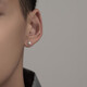 
Buckle Lava Meteorite Earrings for Men Personality Trendy Design Irregular Stone Earrings Frosty Fashion Men Street Earrings ES698 Lava Earrings