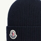 Moncler Men's Wool Beanie - Navy Blue UNI