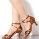 Zapatos de baile rojo 12190 Zapatos latinos Yingpu Gao Satin Cross Dance Room Chacha Rumba Training Shoes Black 39