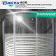 Najun shower room curved fan-shaped horizontal strips tempered glass door dry and wet separation bathroom room overall bathroom toilet partition screen shower room 90*90 (with stone base) 5 thick stripes