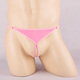Männer sexy Unterwäsche transparent thong sexy verlockende weiche und atmungsaktive Eisseide Unterwäsche Herrenhöhle-Schritt Offene T-Trübchen rote Uniform Größe