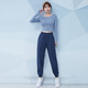 Fanstick Yoga Suit Women's Long Sleeve Slimming Pilates Training Suit Breathable Fitness Suit Casual Running Sports Suit Light Blue + Sapphire Blue Two-piece Set TC27636 L (Recommended 105-120 Jin Jin equals 0.5 kg)