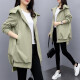 Jinchen windbreaker jacket women's mid-length loose Korean style women's clothing 2023 spring new casual versatile student top apricot color seven days no reason to return or exchange