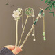 Indian rice (ENRMIIV) lily of the valley tassels, high-end hairpins, Chinese ancient style hairpins, new Chinese style hairpins, Hanfu hairpins, headwear, folding fan hairpins