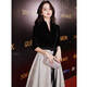 Seidler black evening dress for women 2025 new banquet temperament noble and light luxury niche annual meeting host black long XL (recommended 116-125 Jin [Jin equals 0.5 kg])