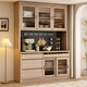 Big Leaf and Maple Counter Cabinet Shop Wooden Wooden Cabinet Cabinet Light Luxury Cabinet Cabinet Cabinet Cabinet Cabinet Cabinet Storage 1.6-meter three-door Border Cabinet
