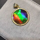 Luoyi Musi Canada's new natural crystal/semi-precious stone necklace for women ammolite David satellite picture color