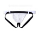 Confidential delivery Men's double-butt underwear sexy thong mesh hollow transparent gay underwear fully exposed buttocks lifting GAY fashion sexy underwear color XXL