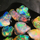 DRJEFUN Opal raw stone natural fire color opal raw opal crystal color treasure mineral crystal teaching department st10