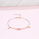 Saturday Fortune (ZLF) 18K gold bracelet for women rose gold simple cherry blossom thin chain petal bracelet 16cm + tail chain 3cm