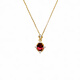 Pigeon Blood Tourmaline Necklace Women's 18K Gold Rouge Ruby Retro Pendant Clavicle Chain Gold and Silver Chain Rouge