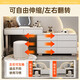 FEDDIES slate dressing table bedroom cream style Internet celebrity solid wood dressing table table six drawer cabinet integrated modern simple storage cabinet white 120CM table + cabinet + cloud mirror + petal chair solid wood six drawer cabinet slate countertop
