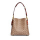蔻驰（COACH）女包 Willow 22经典LOGO印花水桶包手提斜挎单肩包女士单肩包 棕色C3890B4NQ4