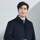 Hongdu wool jacket for men loose business formal wear rabbit fur liner detachable thickened warm middle-aged men's jacket Zanglan JT6219-1 185/100A