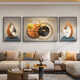
GANHUA GANHUA GANHUA Living Room Decoration Painting Sofa Background Wall Hanging Painting 2025 New Light Luxury Wall Painting Blessing JD15849 Left and left and right 30*40 60*40 in the middle
