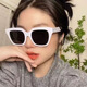 翼麦 YEORMIOYGM墨镜女小书2024新款嫩粉色方框太阳镜女防紫外高级感显脸小 粉框全灰 如图