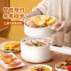 Jiesai [Instant Discount on First Order] Food Complementary Pot Baby Cooking, Steaming and Stir-frying All-in-one Stainless Steel Electric Pot Export Household Dormitory Student Multi-Function Small Hot Pot 3.2L800-W Thickened Model + Luxurious Gift. Packed Mechanical Version Two-speed is relatively simple and not