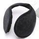 [Fleece Earmuffs] Earmuffs for Men Winter Warmth Ear Protection Earbags Outdoor Warming Earmuffs Foldable to Protect from the Cold Small Ordinary Style [1 Pack] Black 1 Piece