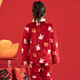 Fenton children's pajamas women's anti-static 210g autumn and winter plus velvet quilted festive parent-child home clothes Q9J24790358