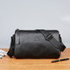 
KuQIDAISHU men's shoulder bag large capacity simple and fashionable cylindrical bag new style black large size 1391