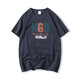 Gzat Hong Kong Brand Trendy T-shirt à manches courtes Hong Kong Kong Coton Coton à demi-manche T-shirt Summer Shirt Couple de couple T-shirt noir-687 XXL