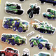 Boy autocollant réservoir d'avion 3D 3D Bubble Sticker Children Baby Kindergarten Reward Sticker Sticker Tank A-029