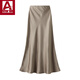 Lislave drapierte Essigsäure-Satin-Rock für Frauen 2025 Sommer neu