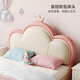 Lin's home pink dream princess bed children's bed girl induction light floating bed crib single bed furniture TBC024 silicone leather crown princess bed 1200mm*2000mm