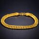 Bini 999,9 Fuß Gold Armband, klassisches Pferdpeitsche Paar, Männer -Gold -Handschmuck, Jeansarmband, Männer- und Frauenarmband -Chef 10.10g Fuß Gold 17 cm 5,8 mm