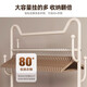 Nifeng clothes hanger floor-standing bedroom clothes hanger removable wheeled home internet celebrity cream style clothes hanger simple coat rack store manager recommended - white single pole cat ears - 60cm thick and reinforced