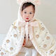 Snoopy baby cloak, autumn and winter outdoor windproof and warm baby hooded quilt, winter thickened children's coat, doll bear cloak (thick quilted), one size fits all 100 (suitable for babies aged 0-6)