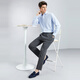 Sept Brand Men's Business Panters 2025 printemps et été Nouveau pantalon long pantalon slim plissé [facile à prendre en charge] 1050 Gris foncé 34