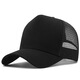 BuyYii Big head circumference high top hat men's summer breathable baseball cap large brim sunshade hard top duck tongue mesh cap YSM-96 black XL (60cm or above)