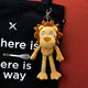 Él niang Little Dinosaur Plush Keychain colgante Bolsa de la escuela de la escuela mochila mochila mochila linda y macho Tyrannosaurus rex - Gray