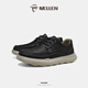 MELLEN Men's Shoes Casual Shoes Genuine Leather Retro Business Men's Shoes Black 37