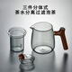 Yipot Tea Glass Tea Set Set Teapot Kung Fu Tea Cup with Filter Tea Water Separation Tea Tray Office Tea