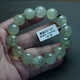 Baozha Natural Crystal Prehnite Bracelet Ice Large Card Granule Bead Crystal Bracelet for Men and Women Fresh and Sweet Green Prehnite F07#