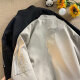 Einfachheit American Street Retro Baseball Uniform Männer Frühling und Herbst Neue Nischendesign Trendy Marke Loose Bomber Jacket Letaotao-7374 Gray L.