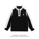 POUM SKELSHIRS Men's Spring y Autumn American Retro College Style Half Zipper Pareja Fashion Fashion Marca de moda en blanco y blanco Top XKFS-1048 White M