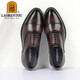 Old Man Summer Business Lederschuhe echte Leder-Oxford-Schuhe Drei-Gelenk-formelle Verschleiß Herrenschuhe Hochzeitsbräutigam-Schuhe Männer LRT12590 Brown 40