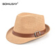 Sumu Bai British top hat men's summer breathable travel vacation beach hat jazz hat outdoor sun protection sun hat sun straw hat khaki regular size