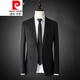 Pierre Cardin 2023 New Suit Men's Four Seasons Business Slim Fit No Ironing Trendy Casual Men's Small Suit Single Jacket Suit Jacket Navy Blue Double Button/Single Jacket/Double Slit XL 180