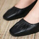 Lu shinan zapatos de trabajo negro para mujeres en primavera y otoño nuevo tacón grueso zapato de piel de oveja cómoda zapatilla de trabajo suave y suave zapatos de tacón de abuela retro tacón medio de 3.3 cm (699) 36