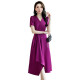 XHUE [100% Mulberry Silk] Heavy silk dress for women in summer brand high-end and elegant luxury exquisite skirt Beige L (recommended 108-118Jin [Jin equals 0.5 kg])