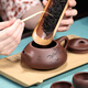 Hidden Pot World Government Subsidy Yixing Purple Clay Teapot Purely Hand-engraved Teapot Jingzhou Stone Ladle Teapot Tang Yun Stone Ladle Set