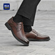 Hoilan Home Hla Leather Shoes Toe Toe Toe Toe Wide Spring and Summer Style British Business Wear Formal Zapatos Derby Shoes de la altura de los hombres.