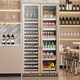 BAIKAILUN frequency converter wine cabinet dual temperature constant temperature red cabinet home living room ice bar office tea refrigerator double door office thin zero embedded bench refrigerator embedded glass refrigerator black 400 deep red wine with 108 bottles thin section