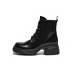 Hush Welpen Martin Boots Damen High Top British Dicke Sohle Casual Stiefel Q2N02DD4 Black 35