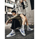 aj women's shoes Putian black and white panda dunk red wedding shoes aj1 low top shoes sports Kata men's shoes 1699 white plus black 35