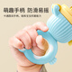 YEEHOO baby bite bag, fruit and vegetable food supplement, fruit and vegetable bite bag, baby teether, gripping training juice artifact, blue 1 pack